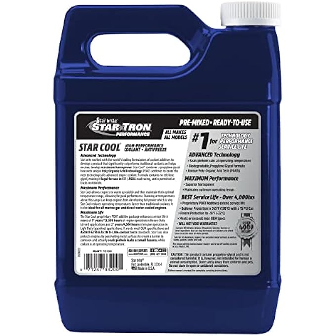 Star Brite STAR-COOL PREMIUM SYNTHETIC PG ENGINE COOLANT - 1 GAL (033200) - Image 2